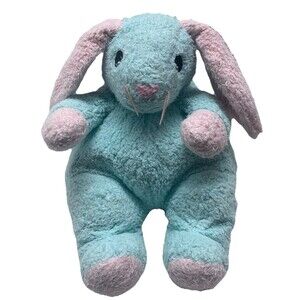 Ty Baby Green Pink Bunny Rabbit Plush Bunnybaby Rattle 1999 Stuffed Animal Lovey
